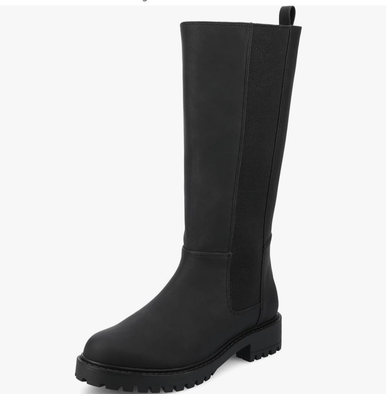 Journee Womens Brandi Knee High Stretch Casual Boots – Black Size 7.5