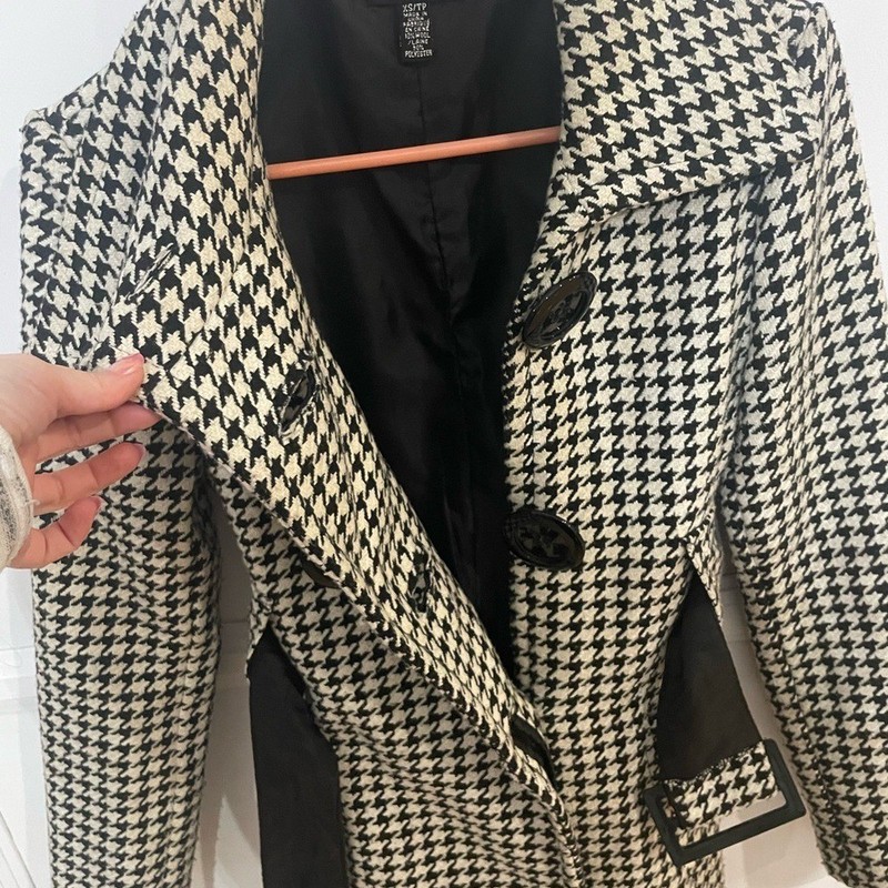 Seductions Wool Blend Houndstooth Coat XSExcellent Condition! gallery