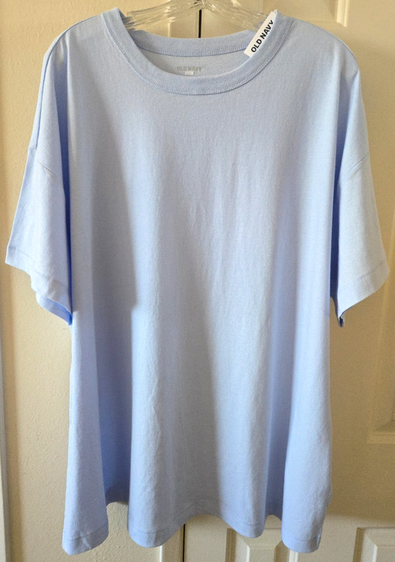 Powder Blue Soft Blue Oversized Tunic Longer Length T-shirt 4XL 5X 26 28 30 4X