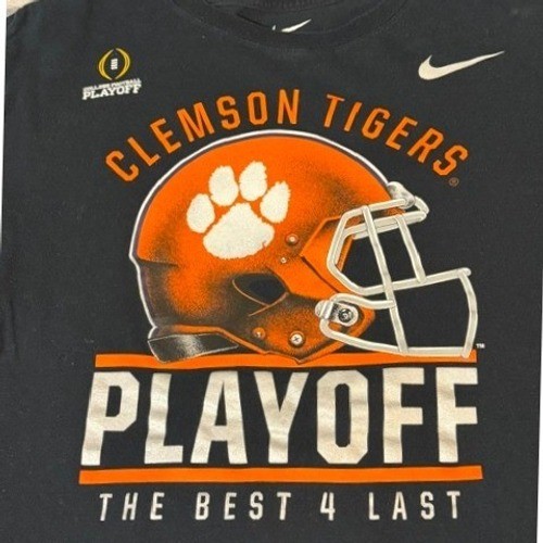 Nike Clemson Tigers College Football Playoff Black Graphic T-Shirt Mens XL