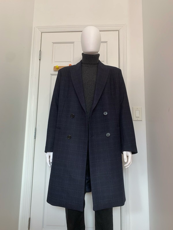 NWT Theory Men’s Baltic Multi Kensington Plaid Coat Size XXL $895 gallery
