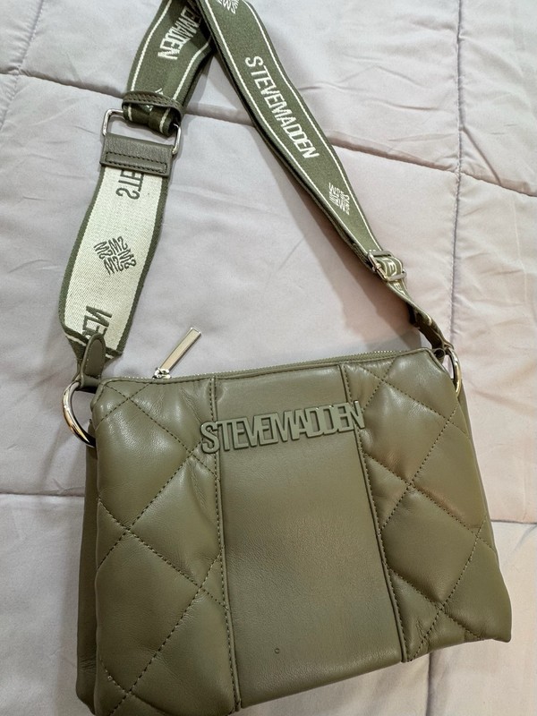 Steve Madden Piero 2 Going Green Crossbody Purse Bag Quilted