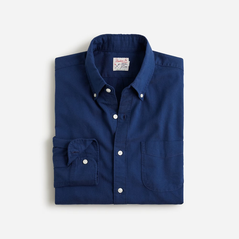 NWT J.CREW SLIM FIT GARMENT-DYED ORGANIC COTTON OXFORD SHIRT S–100% TO CHARITY