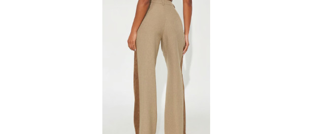 Bonnie Contrast Twill Rigid Blazer and Wide Leg Pant Set M (8-10) | gallery
