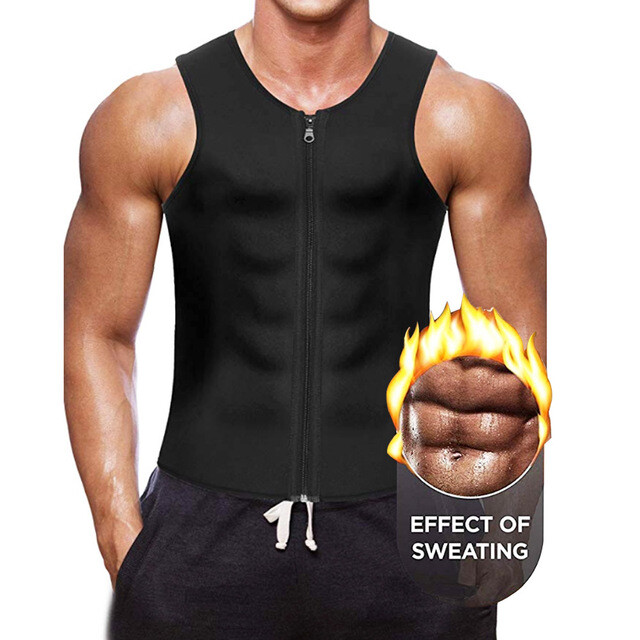 Men’s Neoprene Sauna Sweat Waist Trainer Sport Vest Body Shaper Weight Loss Tops