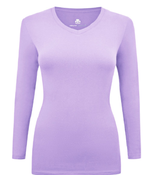 Natural Uniforms Women's Under Scrub Tee V-Neck Long Sleeve T-Shirt Top 7170 gallery