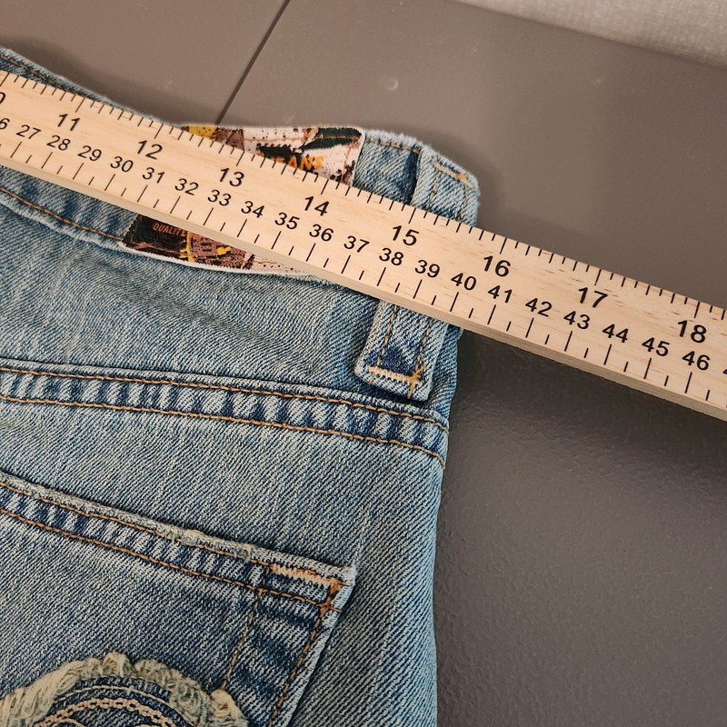 Levi's Jeans Denim Skirt SZ 10 Women's 19" Length 5 Pockets Stretch Light Wash gallery