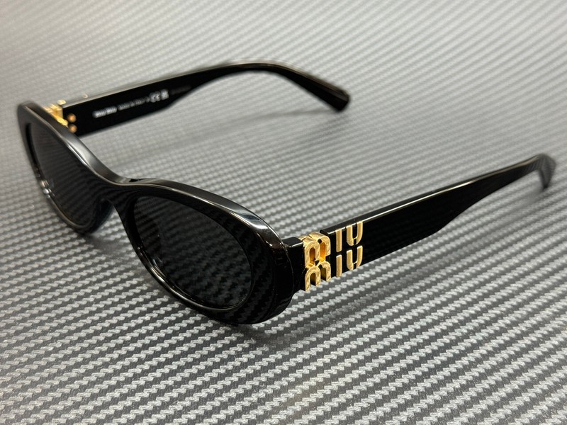 MIU MIU MU 06ZS 1AB5S0 Black Grey Women’s 50 mm Sunglasses
