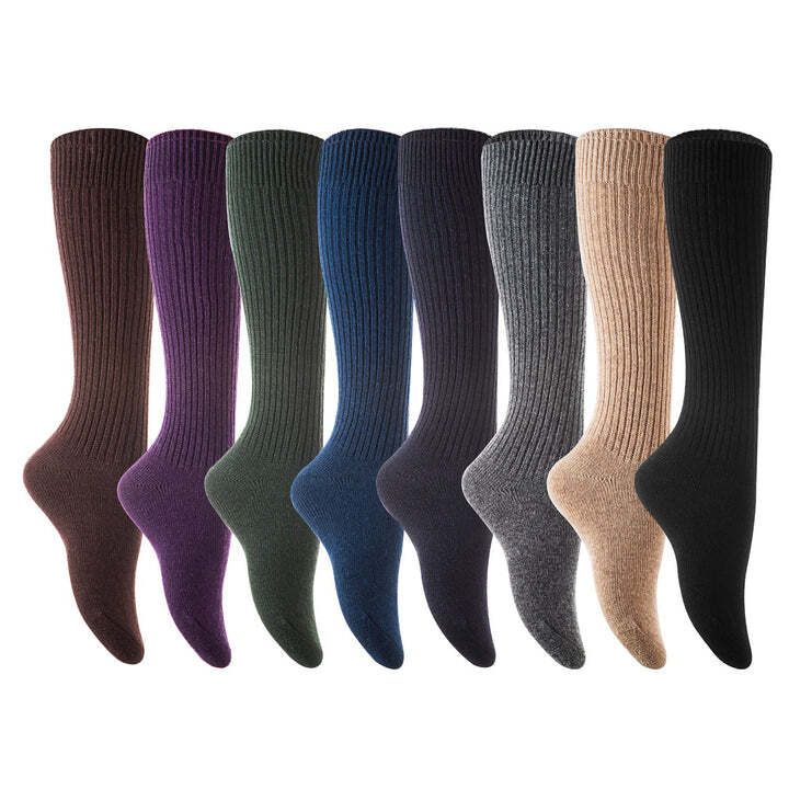 Women’s Big Girls Fashion Cozy Knee High Wool Boot Socks FS05