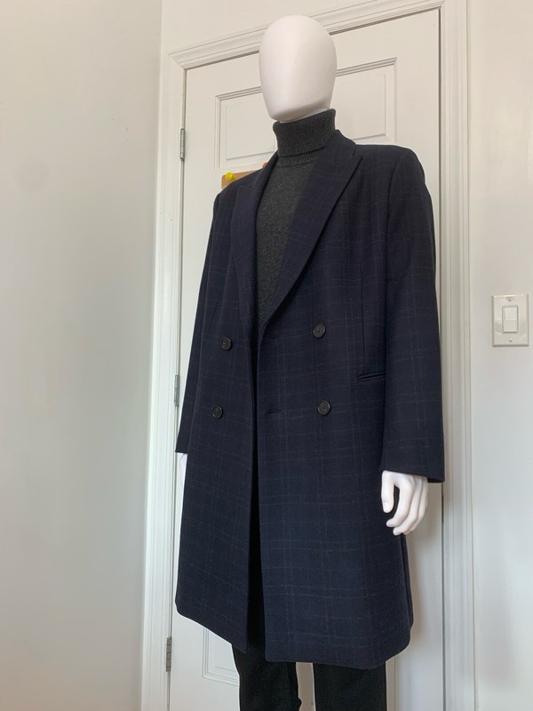NWT Theory Men’s Baltic Multi Kensington Plaid Coat Size XXL $895 gallery