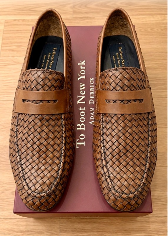 To Boot New York – Men’s Zenith Brown Leather Woven Loafers * Brand New * Sz 9