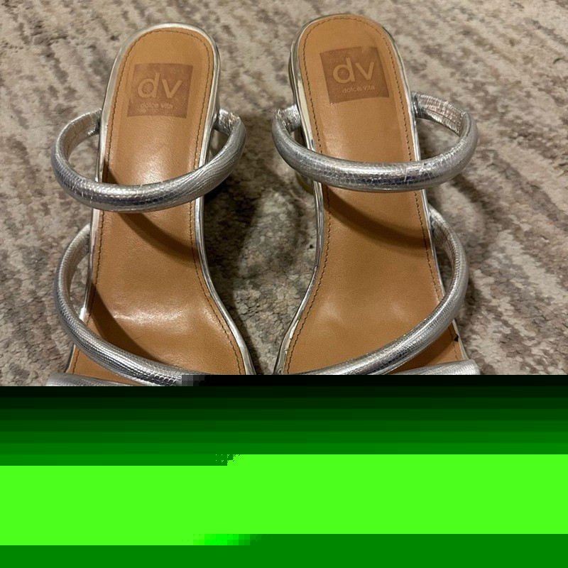 Dolce Vita Silver Myla Strappy Block-Heel Sandals gallery