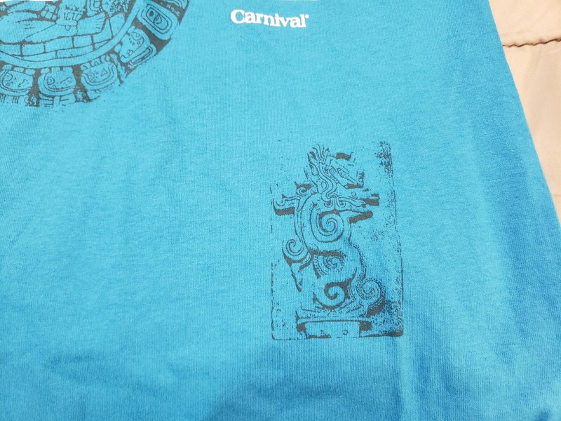 Carnival Cozumel Blue T-shirt Mexico Cruise Aztec Pyramids Adult Small gallery