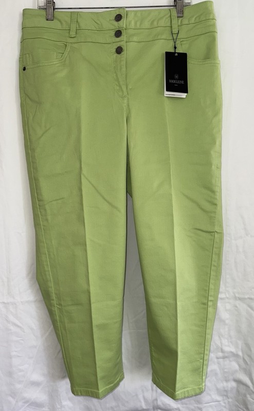 NWT Madeleine Kiwi Green Stretch Slim Fit Spring Color Lagonlook Work Wear Sz 14