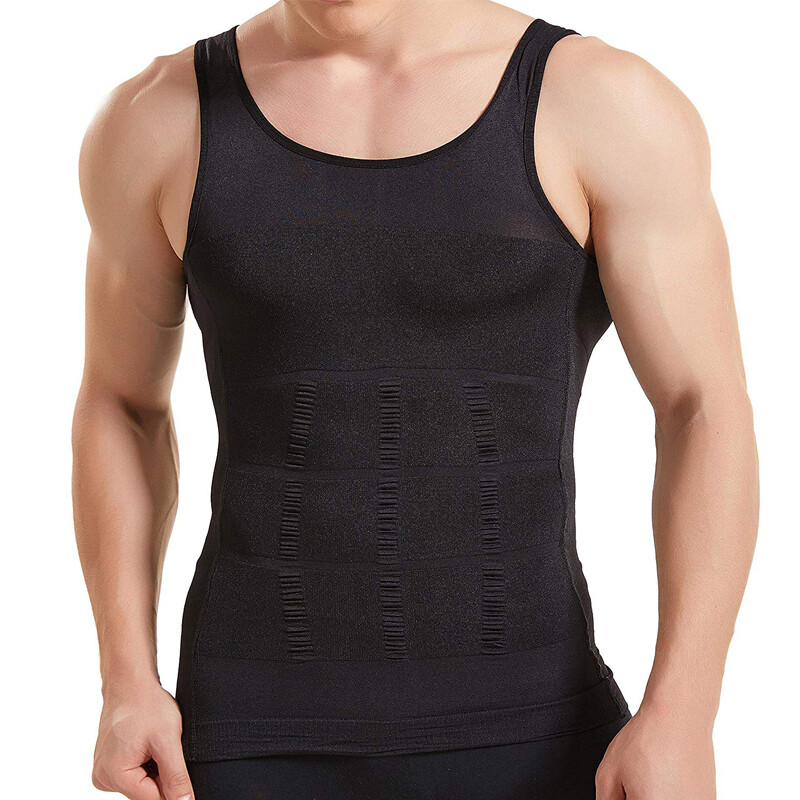 Men Body Slimming Tummy Shaper Underwear Shapewear Shirt Waist Girdle Shirt Vest gallery