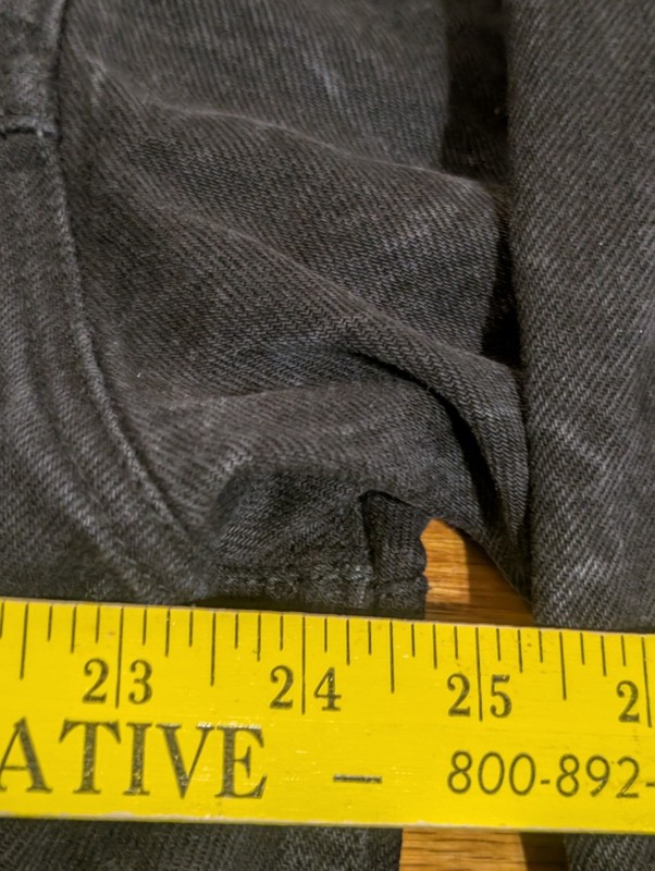 Vtg 90s LEVI'S Black Denim Trucker Jacket - LARGE - Levis 70507 4159 Distressed gallery