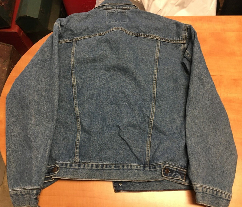 Levi Strauss Signature Denim Jean Jacket Trucker Large Size L gallery