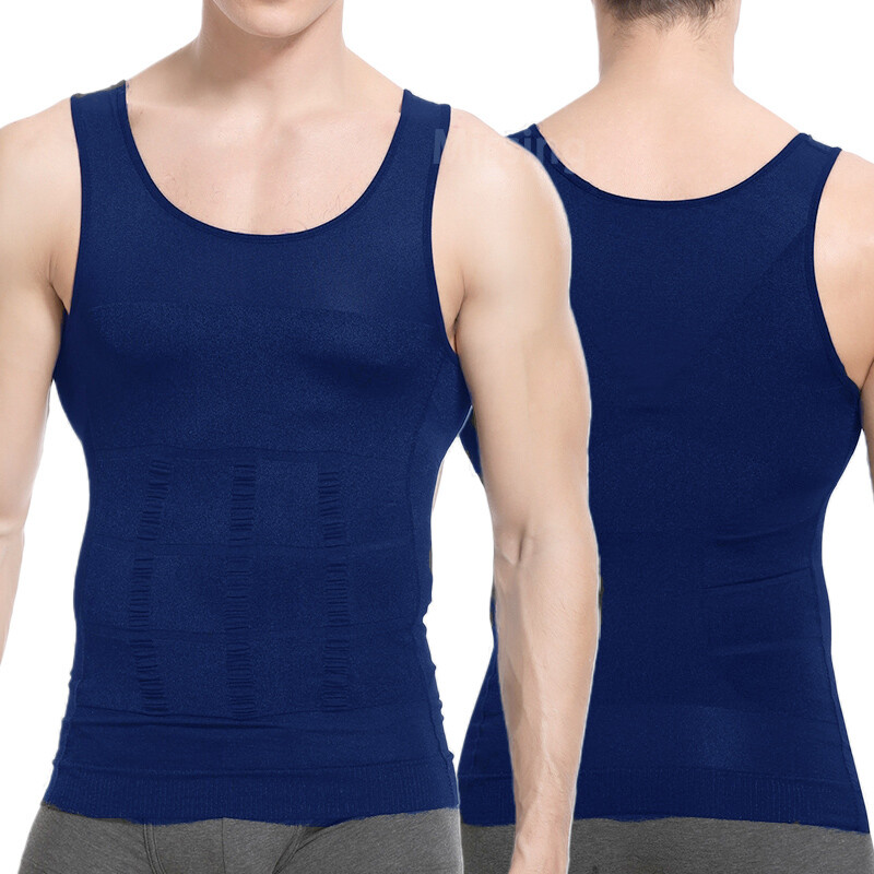 Men Body Slimming Tummy Shaper Underwear Shapewear Shirt Waist Girdle Shirt Vest gallery
