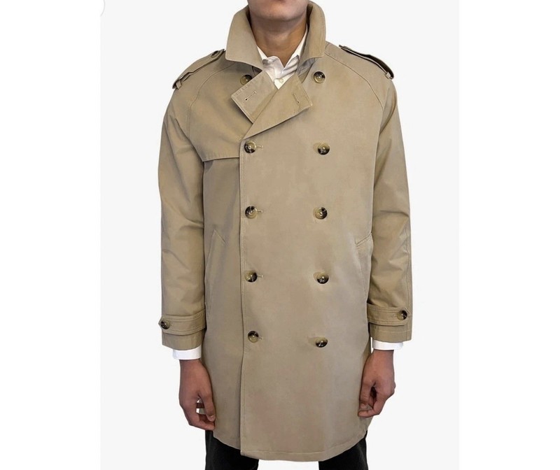 London Fog Small Heritage Westwood Double Breasted Trench Coat Khaki
