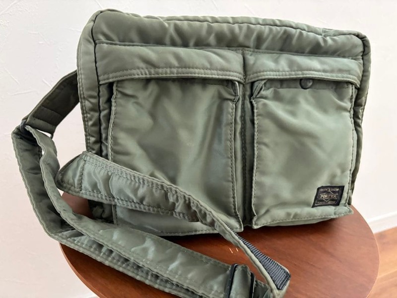 PORTER Yoshida TANKER Shoulder CrossbodyBag sage green Made in Japan Authentic gallery
