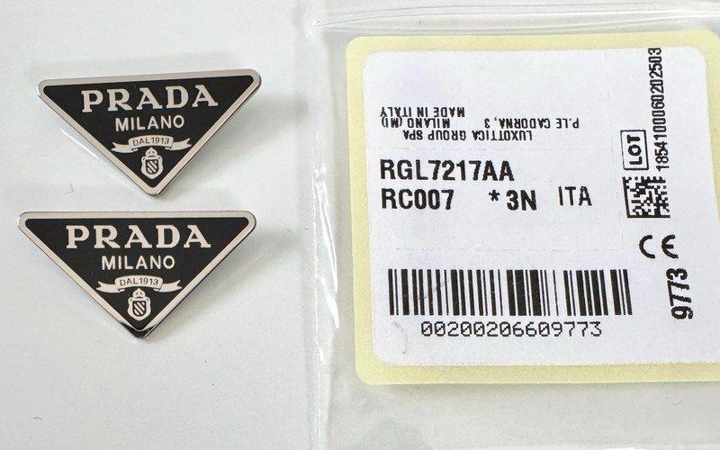 Prada 13ZS 14ZS Sunglasses Triangle Logo Replacement Parts Black Silver 1-Pair
