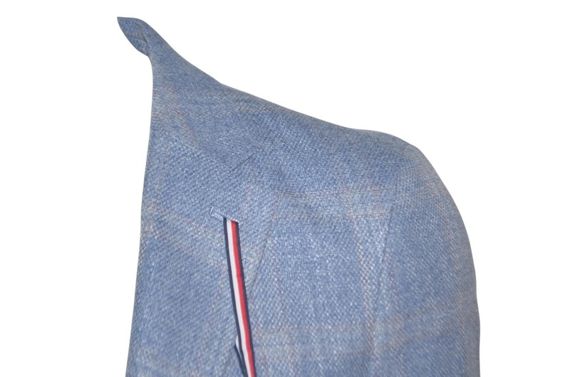 Tommy Hilfiger Mens Modern fit Sport Coat Blazer 42 R Light Blue Plaid gallery