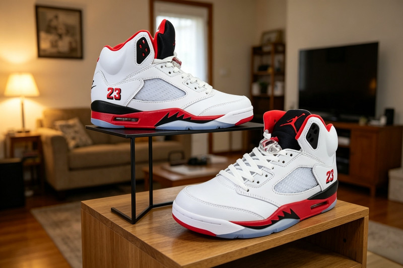 US10-Air Jordan 5 Retro Fire Red 2025 HQ7978-101 Men's Sneakers gallery