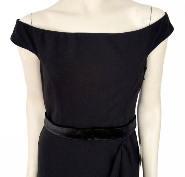 Lulu’s Black Ruffled off-Shoulder Mermaid Maxi Dress M 8 ball gown formal prom gallery