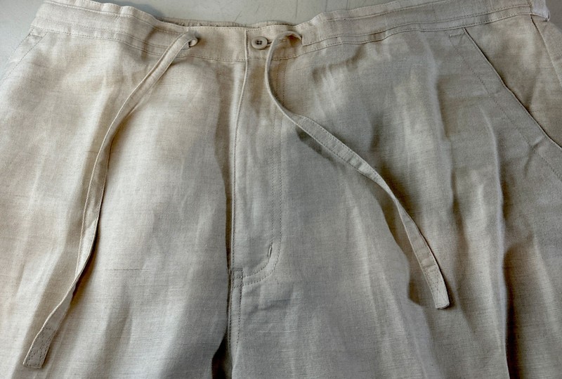 NEW Cubavera Mens Linen Viscose Pants Beige Sz XL Stretch Waist $70 gallery