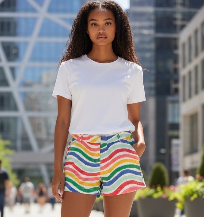 Crown & Ivy, Caroline, Short 5 Inch, Women’s Sized 8, Rainbow