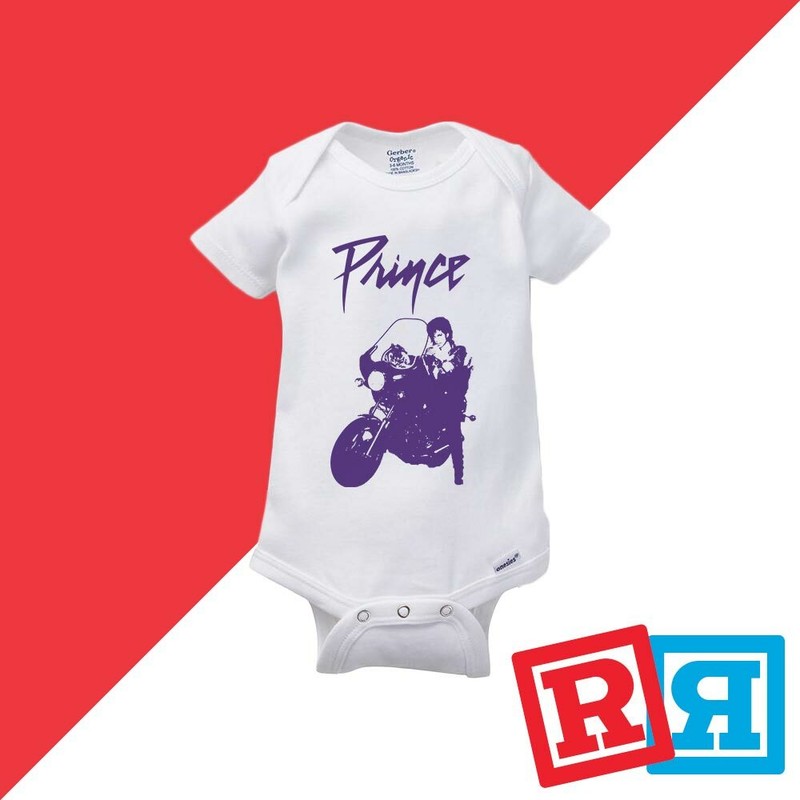 Prince Purple Rain Gerber Baby Onesie® Cotton Unisex White Short Sleeve Bodysuit gallery