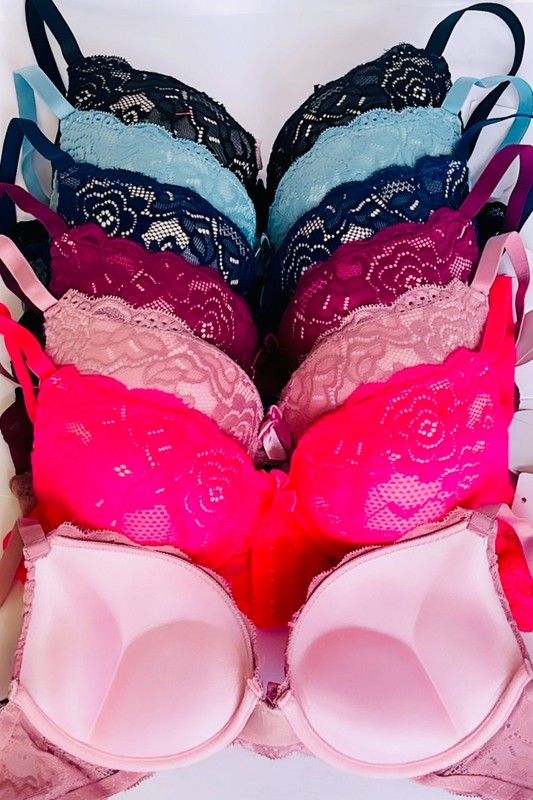 EXTREME DOUBLE PUSH UP Add 2 Cup Sizes Push Up Bra Padded FREE RETURN 1,3 or 6pc gallery