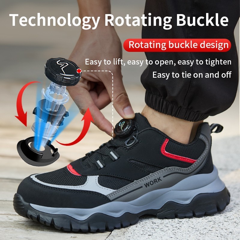 Work Safety Shoes For Men Breathable Work Sneakers Steel Toe Shoes Anti-puncture gallery