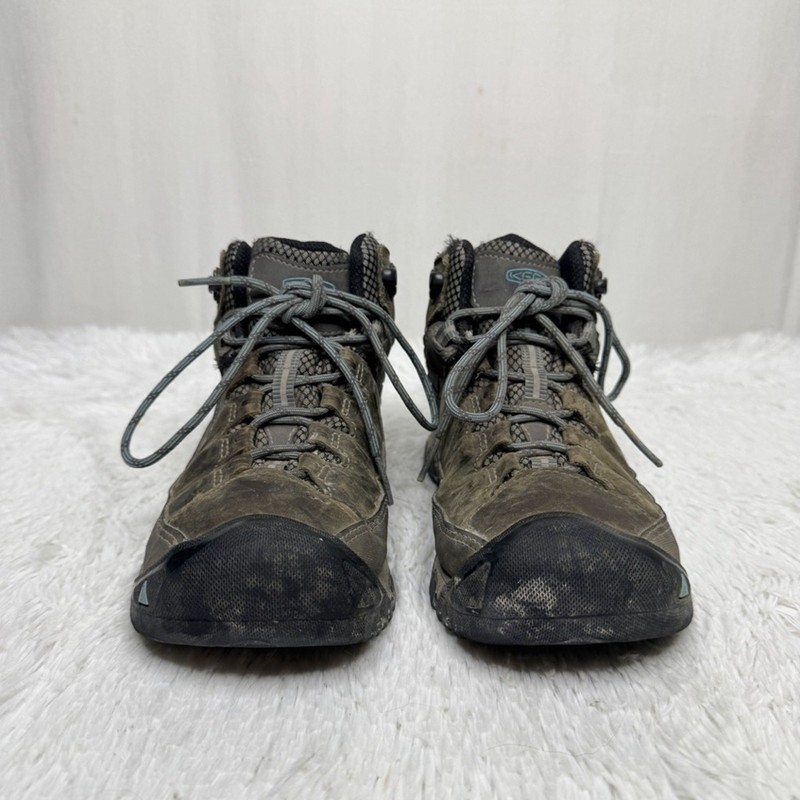 Keen sz 7.5 Targhee 2 Mid gray leather waterproof lace up hiking boots women’s gallery