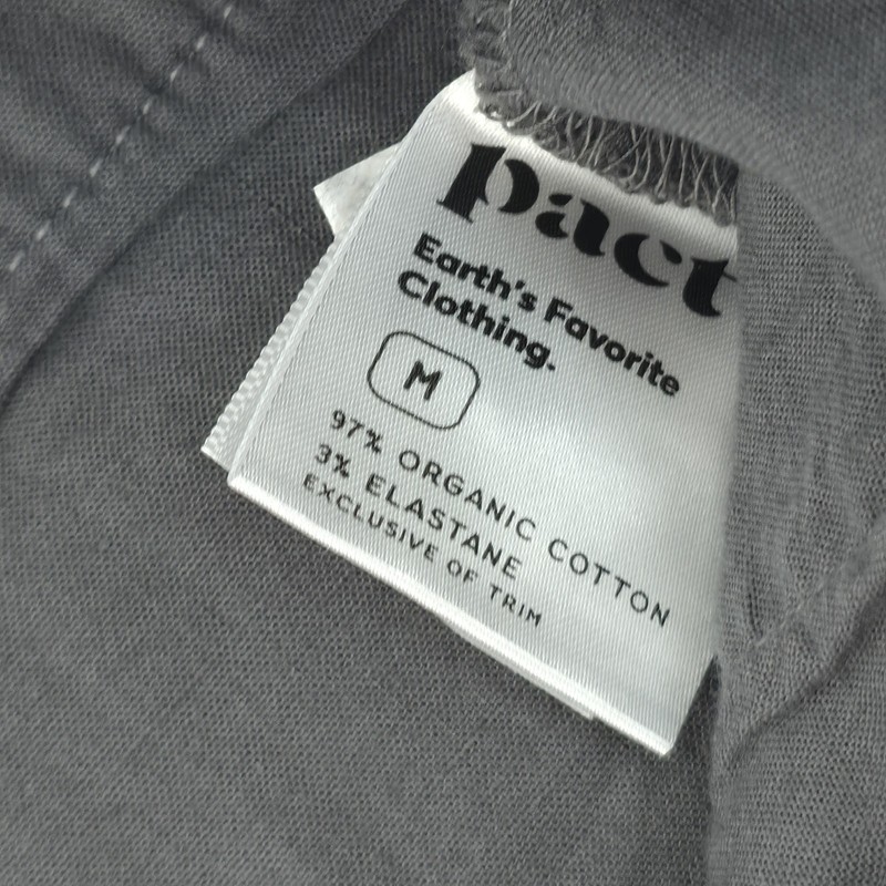 Pact Men's Sz Medium Grey Canvas Pant Durable Bottoms Organic Cotton New gallery