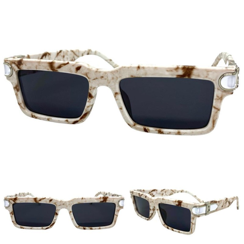 Classy Elegant Sophisticated Modern Contemporary Style SUNGLASSES Marble Frame