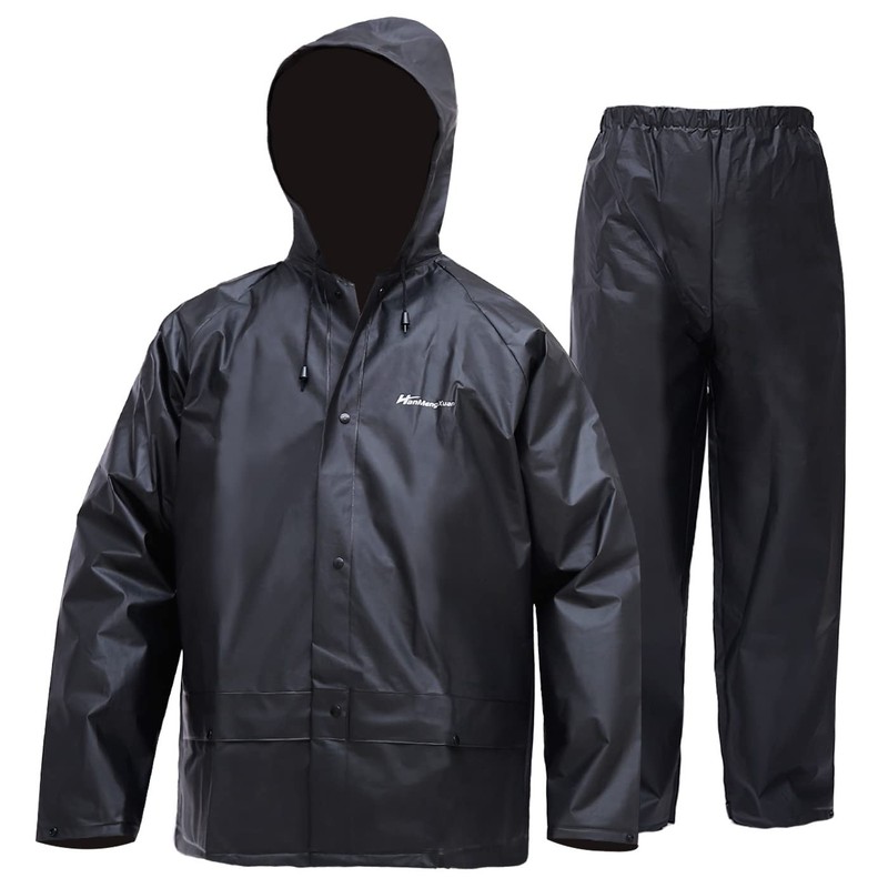 Men’s Rain Suit Waterproof Rain Work Gear Ultra-Lite Rain Jacket and Pants