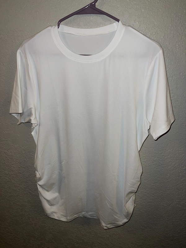 XXL Women's Maternity Shirts Sleeve Casual Crew Neck Undershirts Side Ruched gallery