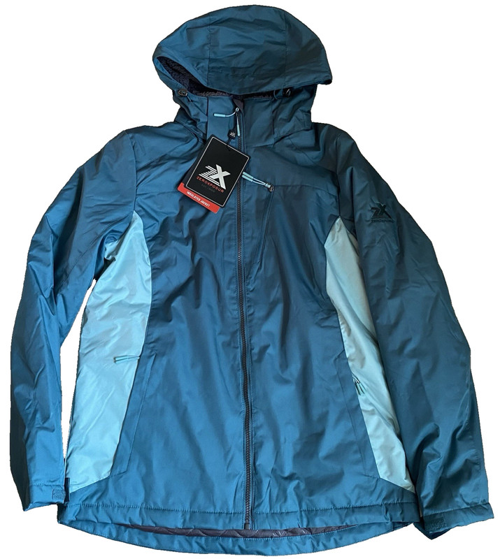 ZEROXPOSUR S Small Ash Teal Hooded ThermoCloud Insulated Jacket Women