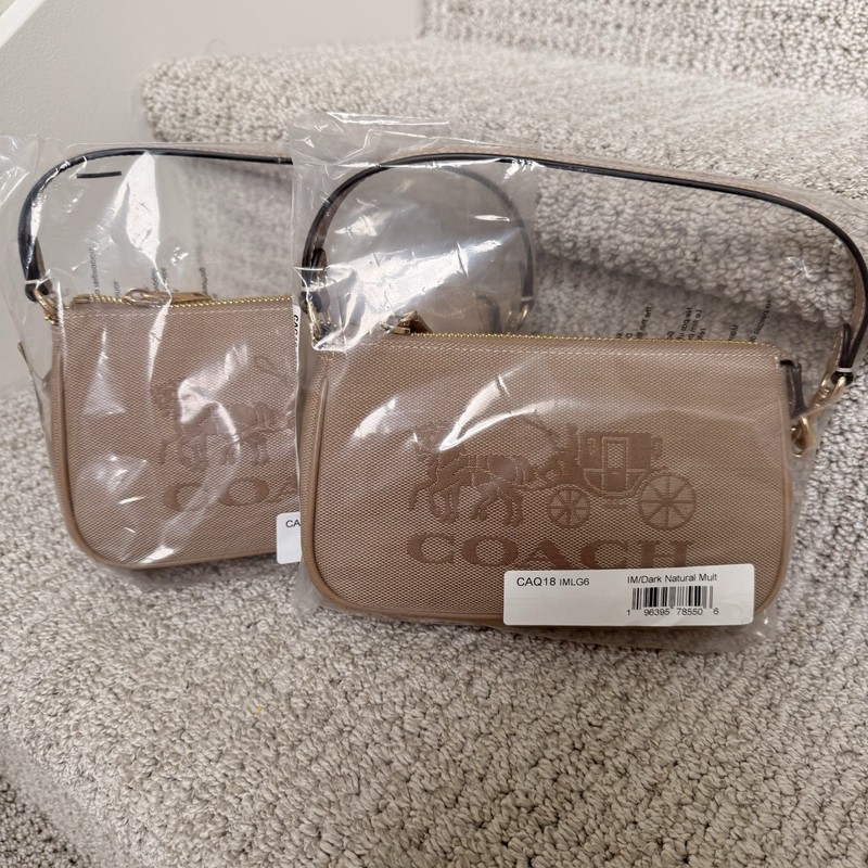NWT 🍃 COACH Nolita 19 Bag With Horse & Carriage Dark Natural Beige Canvas CAQ18 gallery