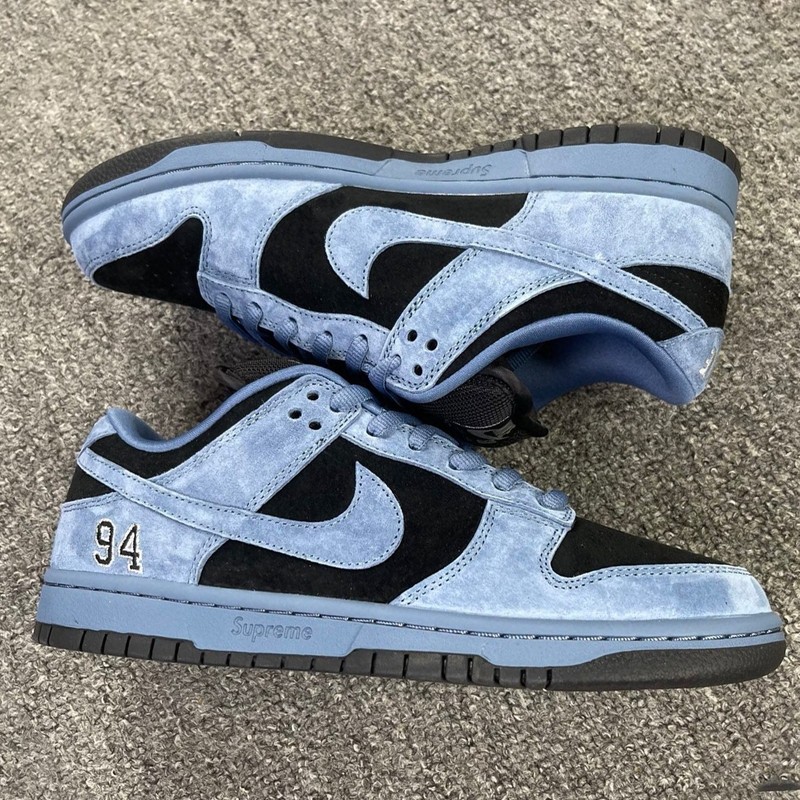 Nike Supreme x Dunk Low SB💖’Ocean Fog’ Blue/Black Men’s Sneakers