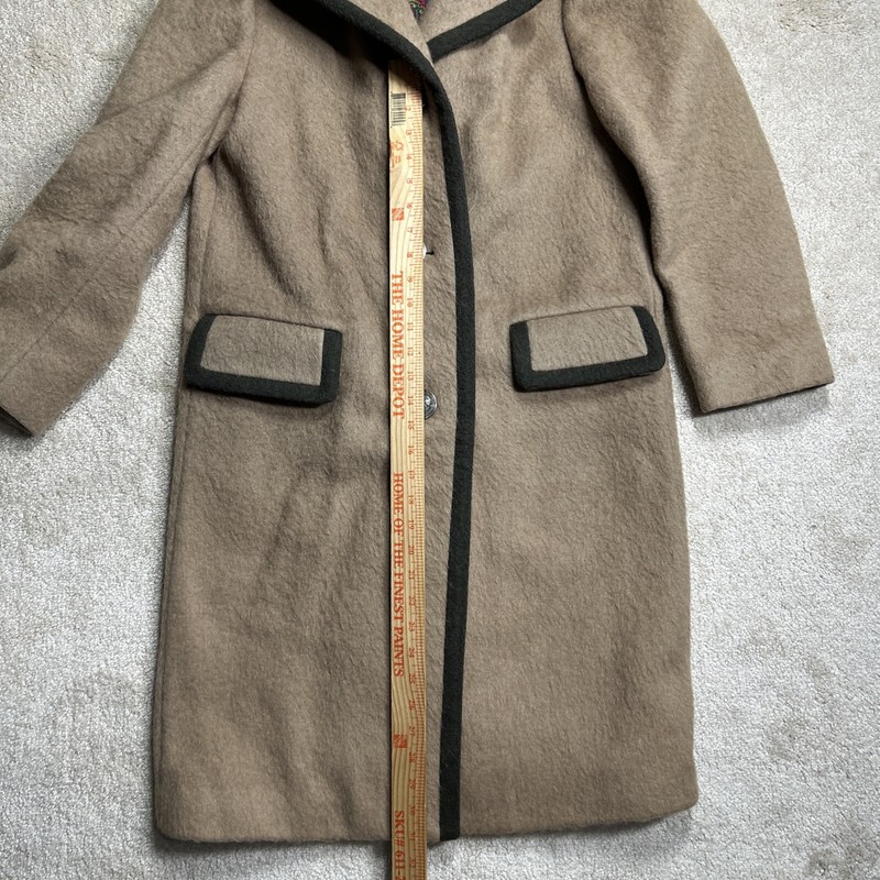 Lodenfrey Wool Coat Women's Sz Medium Brown 38" Chest Lined 60s Austria VTG EUC! gallery