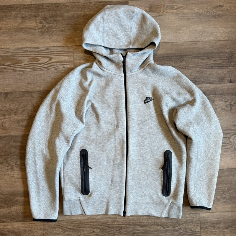 Nike Sportswear Tech Fleece Windrunner Hoodie Gray Black Full Zip Men’s Large