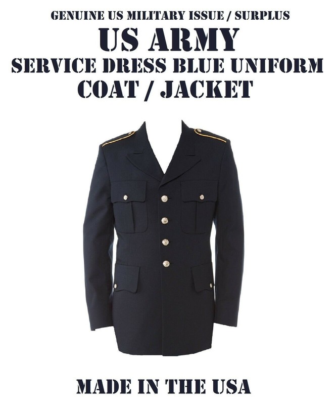 US ARMY MILITARY MEN’S CLA SERVICE DRESS BLUE BLUES ASU UNIFORM COAT JACKET Many