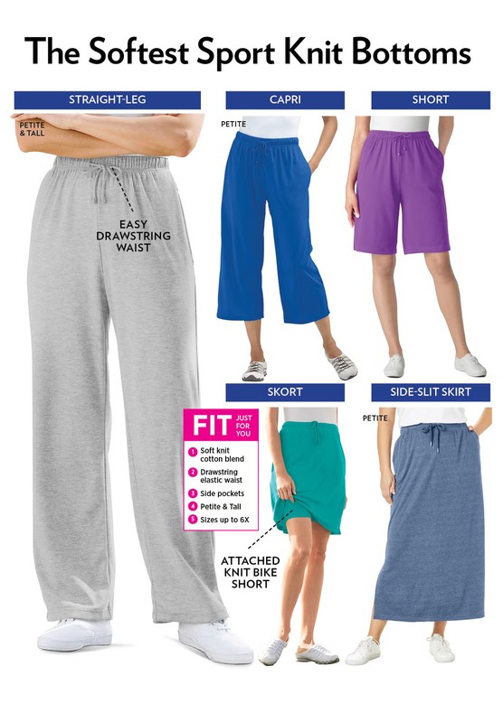 Woman Within Women's Plus Size Sport Knit Capri Pant gallery