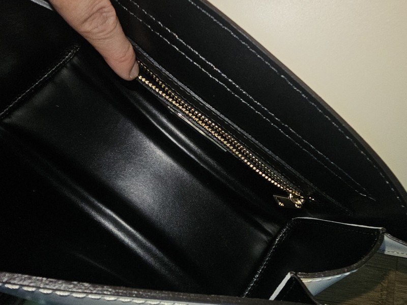 Divina Firenze Beige Small Top Handle Bag Bamboo Handle Detachable Strap gallery