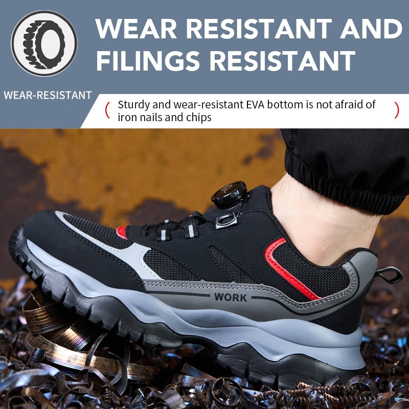 Work Safety Shoes For Men Breathable Work Sneakers Steel Toe Shoes Anti-puncture gallery