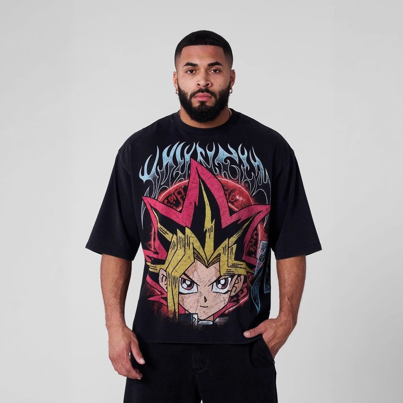 New YOUNGLA Collaboration Yu-Gi-Oh Men Oversize T-shirt Short Sleeve Sports Gym gallery