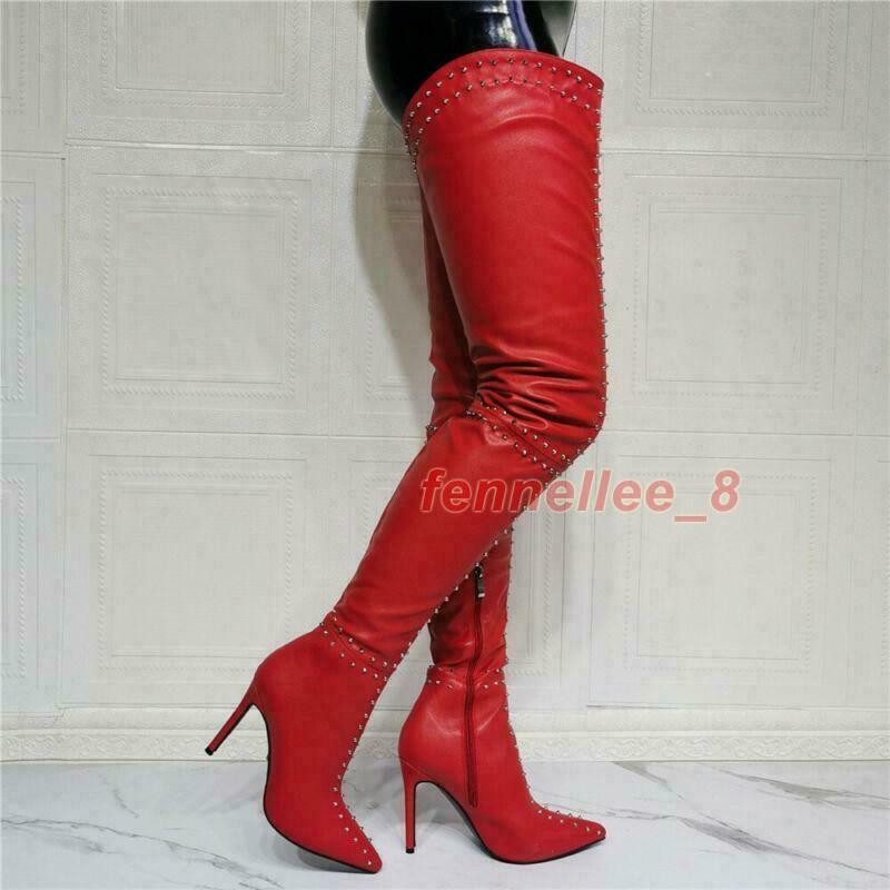 Women Wedding Party Super High Heel Over The Knee Thigh Boots 44 45 46 47 Sexy H gallery