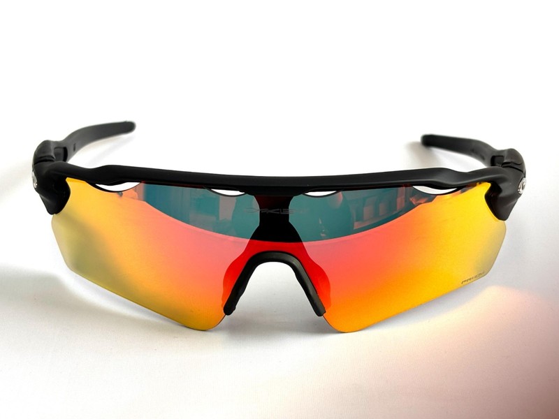 Oakley Radar EV Patn Sunglasses Black Frame Orange Prizm Lenses OO9208 gallery